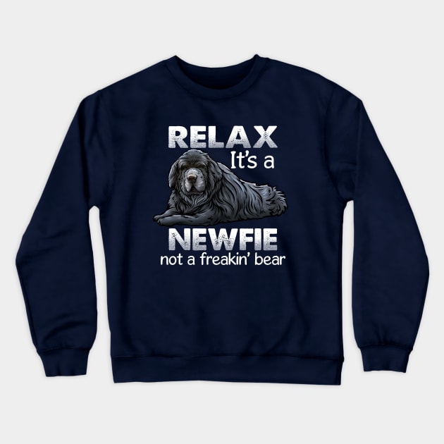 Relax It's A Newfie Crewneck Sweatshirt by AngelFlame